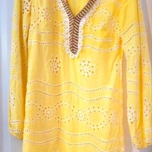 Boston proper yellow dress, small